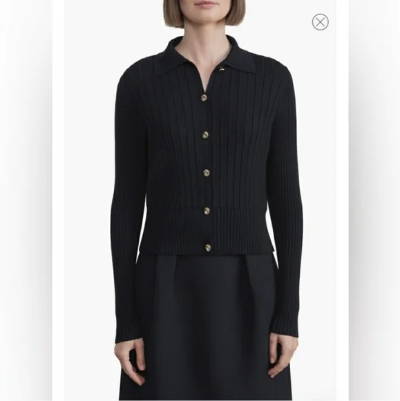 Nwt LAFAYETTE 148 NEW YORK Rib-Knit Button-Down Cardigan large
